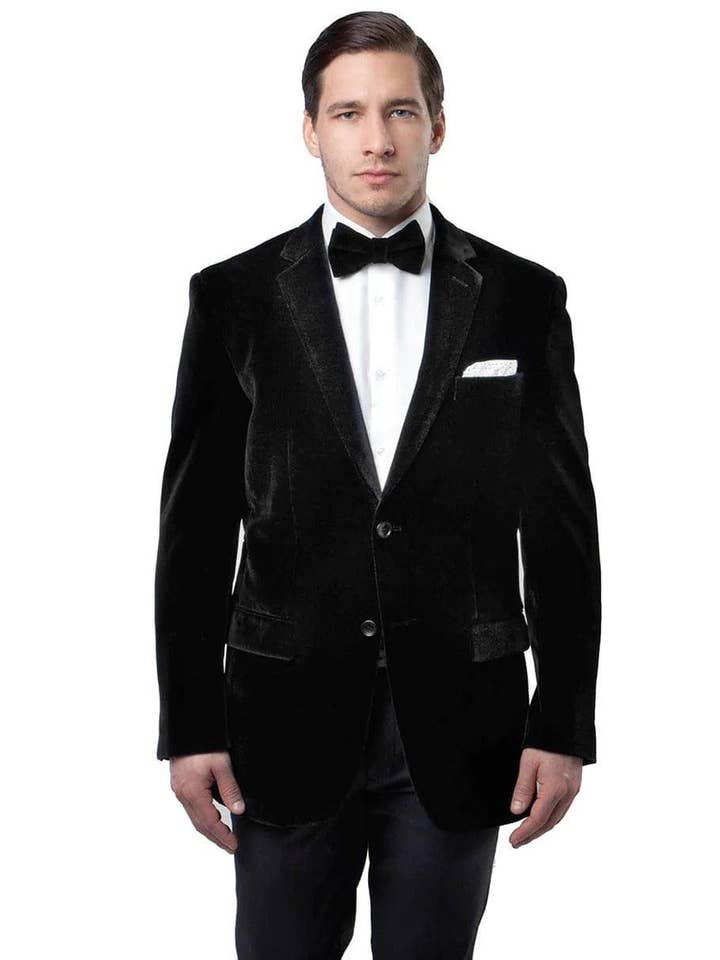 Veste de dîner noire pour hommes - Vestes de soirée pour hommes - Veste de dîner Tuxedo pour la vente par Alberto Nardoni