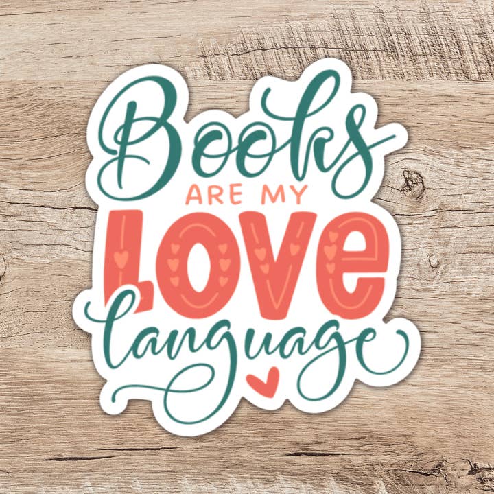 Wildly Enough - Wholesale Sticker - Books Are My Love Language Sticker, 3-inch