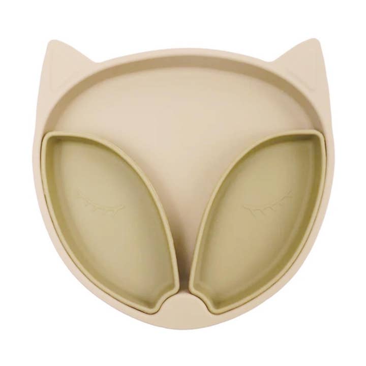 Silicone Compartment Plate Fox Sand for wholesale by ChoO