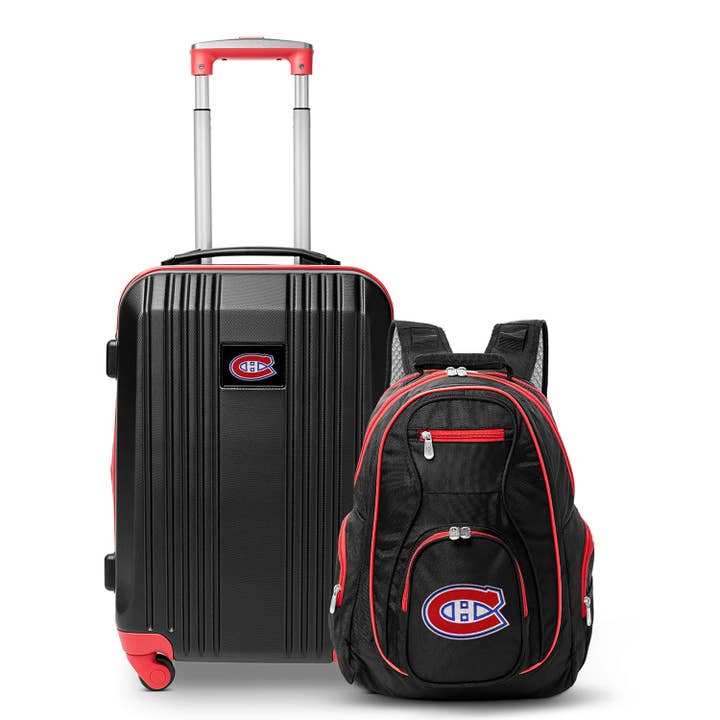 NHL Montreal Canadiens Premium 2 Piece Backpack & Carry-On Set for wholesale by Mojo Licensing