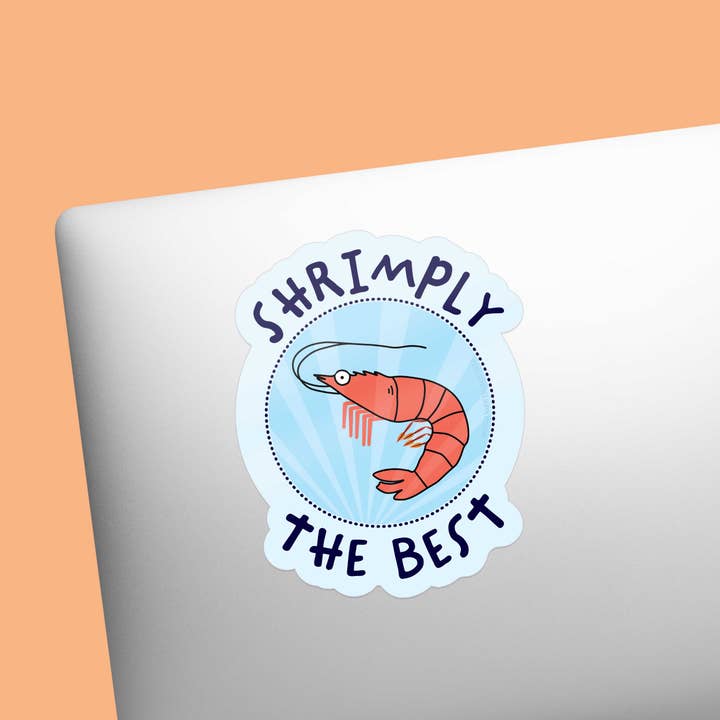 Sentinel Supply - Wholesale Sticker - Shrimply the Best Sticker for Hydroflask - Funny Food Decal