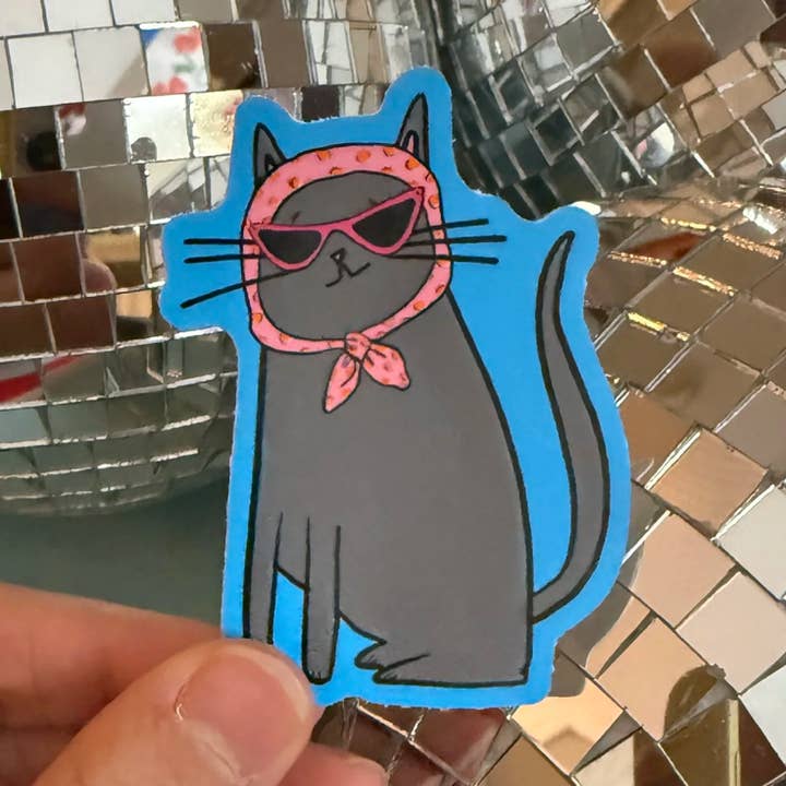 Diva Kitty Sticker for wholesale by Little Tomato