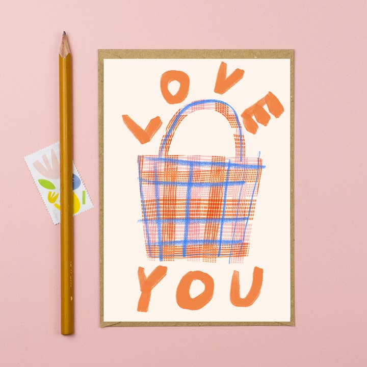 Amo o teu cartão de amizade colorido, cartão de incentivo por atacado de Letterbox Lane