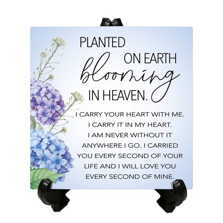Planted On Earth Blooming In Heaven Baby Memorial Plaque for wholesale by LifeSong Milestones