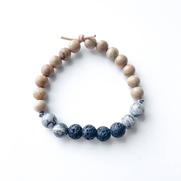 Grey Agate Diffuser Bracelet for wholesale by Hello Heather