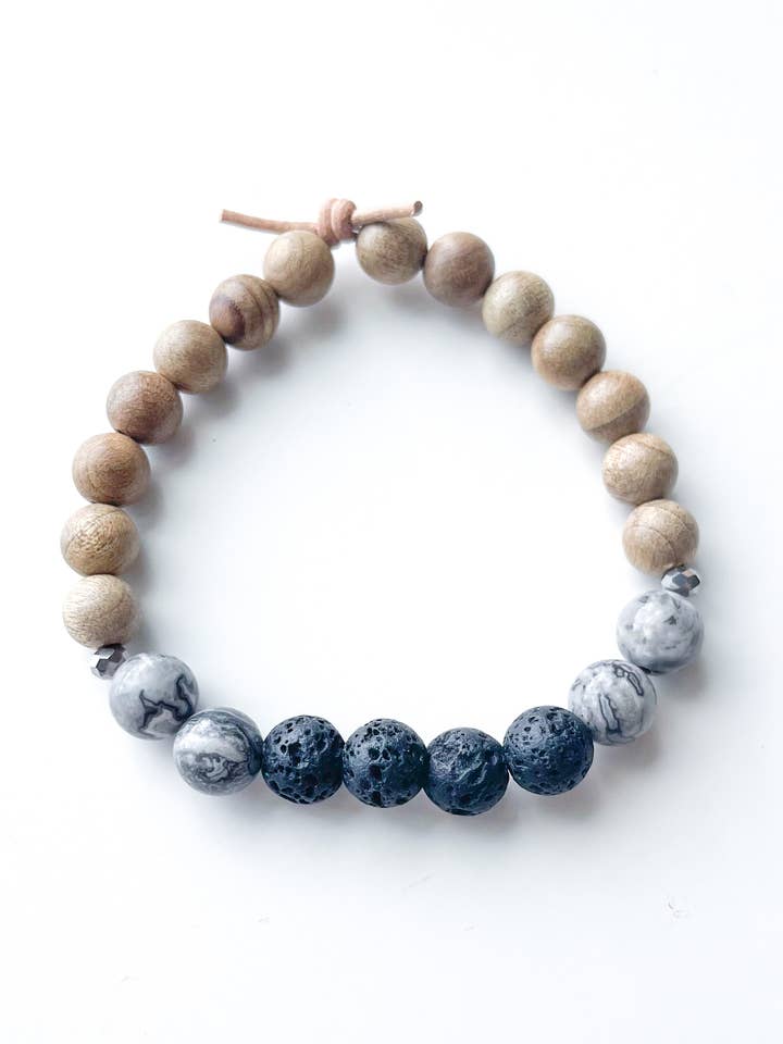 Grey Agate Diffuser Bracelet for wholesale by Hello Heather