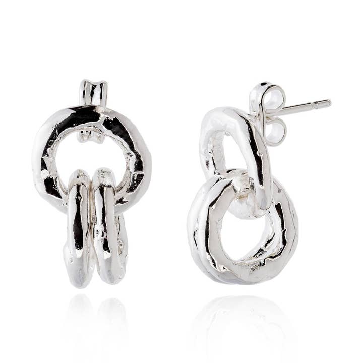 LALETI Basic small silver hoop earrings for wholesale by Chama Navarro