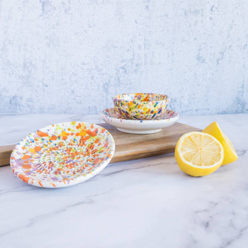 Alfar Tierra Cocida – wholesale Rivjärn – Liten keramikrivplatta i flerfärgat karnevalmönster3