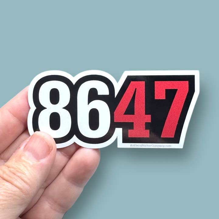 8647 resist, resistance vinyl sticker for wholesale by Anthem Sticker Company