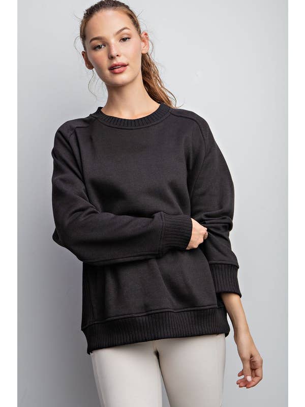 Sunday Morning – Sweatshirt - Mulher por atacado – T9797PL37 Plus Size Gola redonda Sweatshirt Francesa Terry