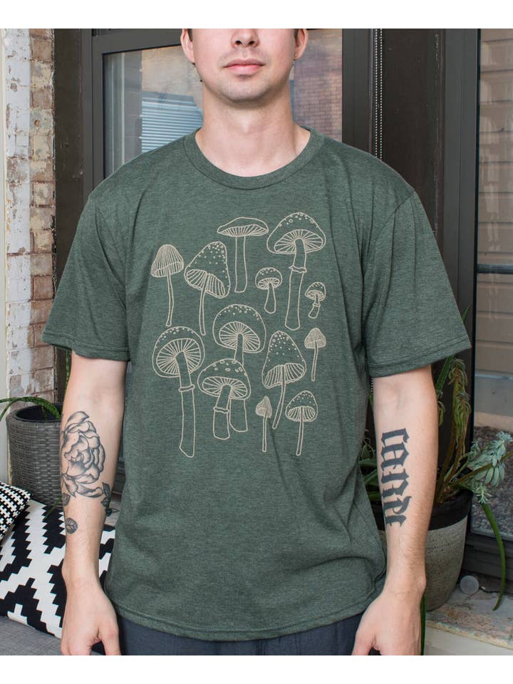 Soul Flower - Wholesale Screen Printed T-Shirt - Unisex - Mushrooms Recycled T-Shirt - Unisex - Souvenir Tees8