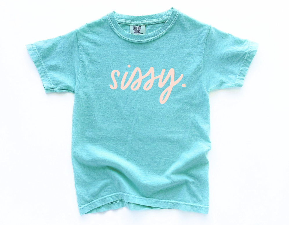 SBG Co. - Wholesale Screen Printed T-Shirt - Kids - sissy. Garment Dyed Tee2