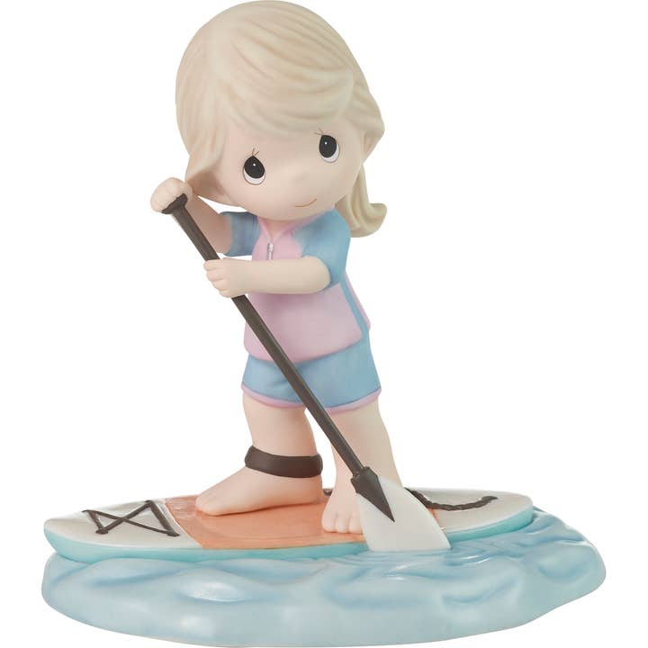 Precious Moments Girl On Paddleboard Blonde Figurine for wholesale by Precious Moments