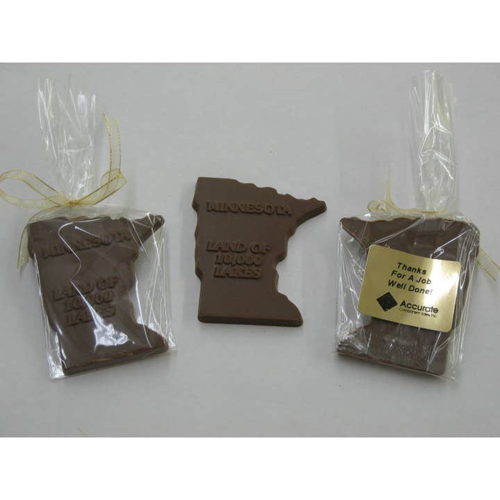Laketown Chocolates - Wholesale Chocolate - Chocolate MN State Shape 1