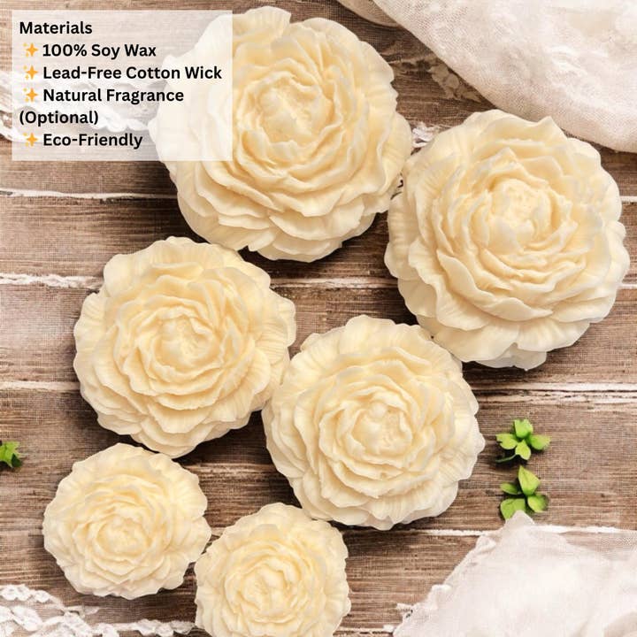 Karly’s Candles – wholesale Novelty candle – Peony Flower Soy Wax Candle Favors for Events3