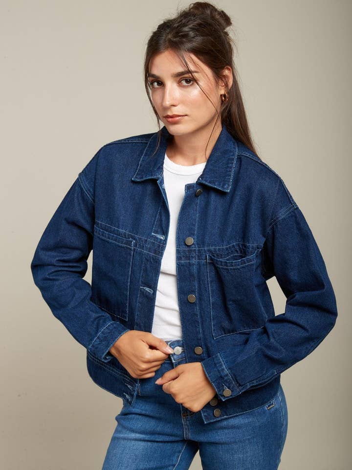 Veste en jean blue denim - Daddy for wholesale by Toxik3