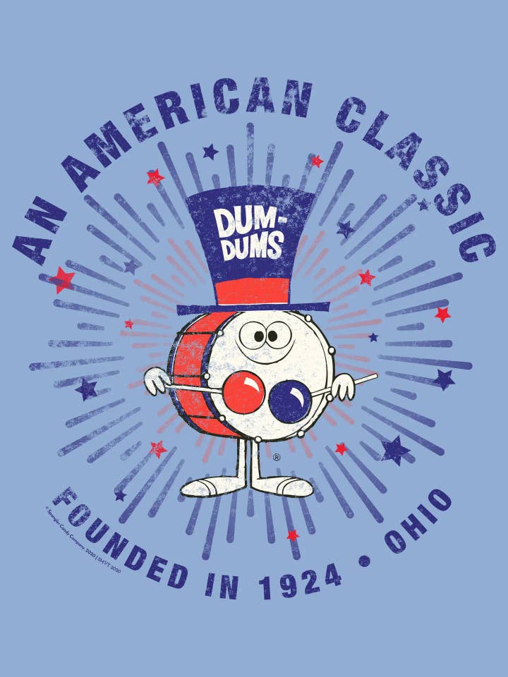 Grandpa Joe's Candy Shop - Wholesale Screen Printed T-Shirt - Unisex - Dum Dums Lollipop Star Spangler Fireworks T-Shirt Tee