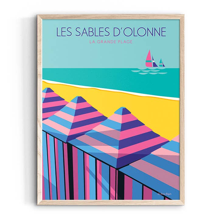 Zeigt LES SABLES D'OLONNE Die Kabinen - Der große Strand für den Großhandel von Le Beau Bazar