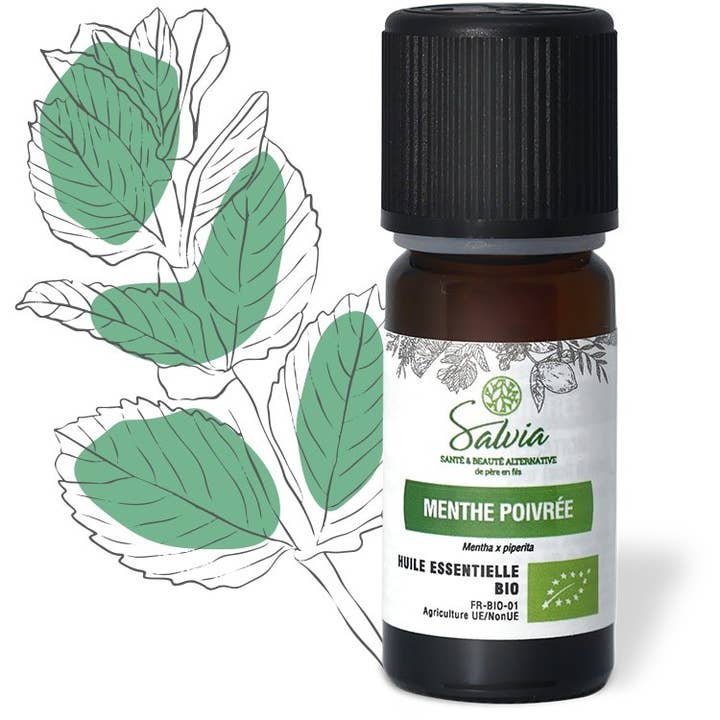 Menthe poivrée - huile essentielle bio - 10 ml pour la vente par Salvia