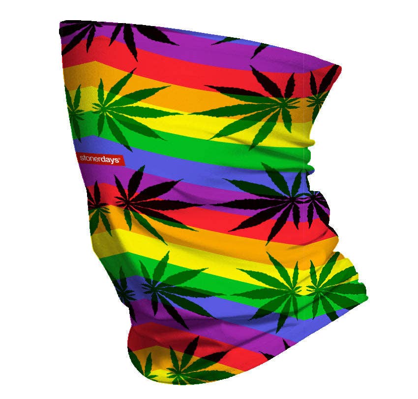 StonerDays Apparel - Wholesale Neck Warmer/Snood - Unisex - Rainbow Stripes Neck Gaiter1