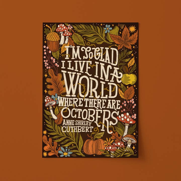 A5 kunstdruk | Anne of Green Gables citaat met handschrift voor wholesale door Stephanie Kate Illustration