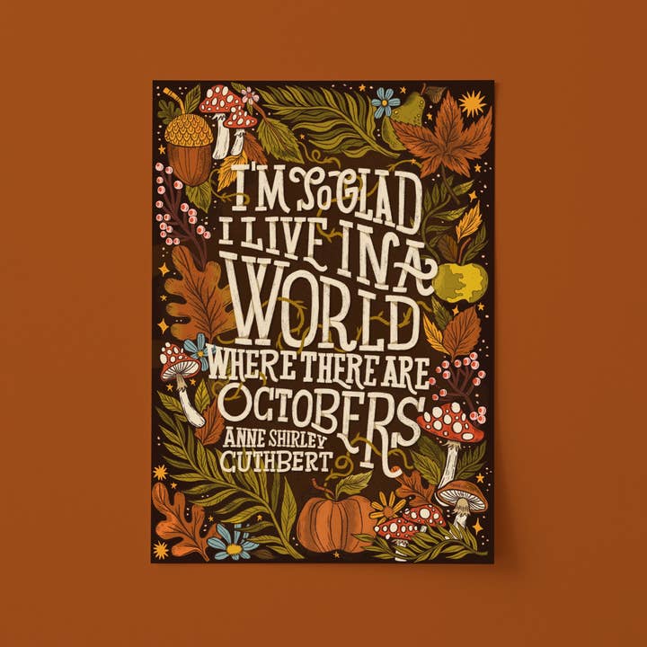 Impressão artística A3 | Citação de Anne of Green Gables com letras à mão por atacado de Stephanie Kate Illustration