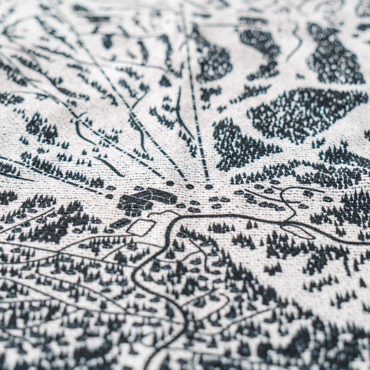 Benoit's Design Co. - Wholesale Throw Blanket - Heavenly, California Ski Trail Map Blanket5