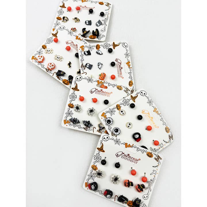 MIX COLOR Cute Halloween Theme Earring Set for wholesale on Faire3