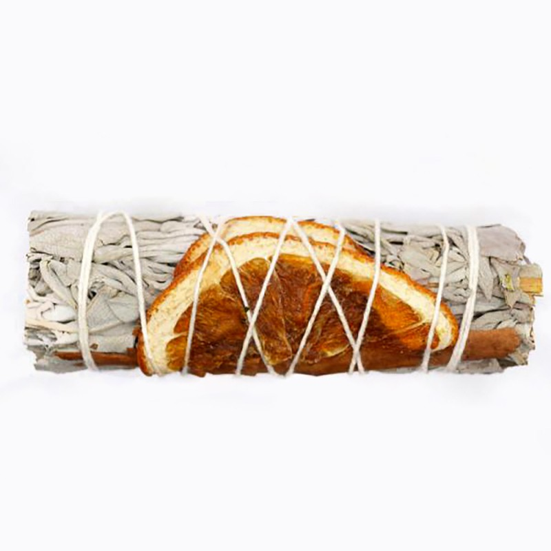Ethike.eu - Wholesale Sage Bundle - Ruda, Naranja y Canela - Manojo de Sahumerio de 10 cm1