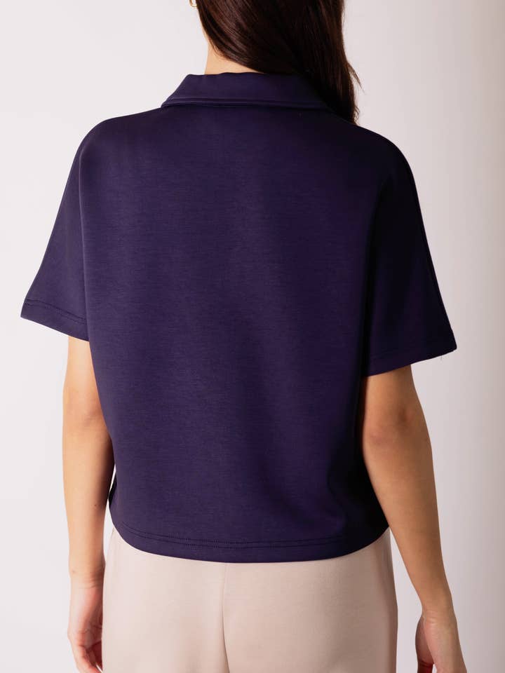 P. CILL - Wholesale Knit Top - Women's - P. CILL Butter Modal Short Sleeve Quarter Zip Top30