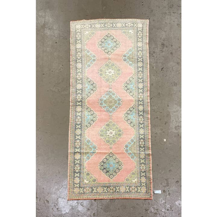 Vintage Turkse Oushak Loper | 1,37 x 3,30 voor wholesale door Vintage Loomz