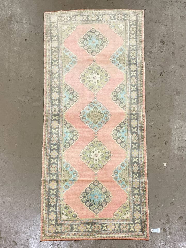 Corredor de Tapete Vintage Turco Oushak | 1,40 x 3,30 por atacado de Vintage Loomz