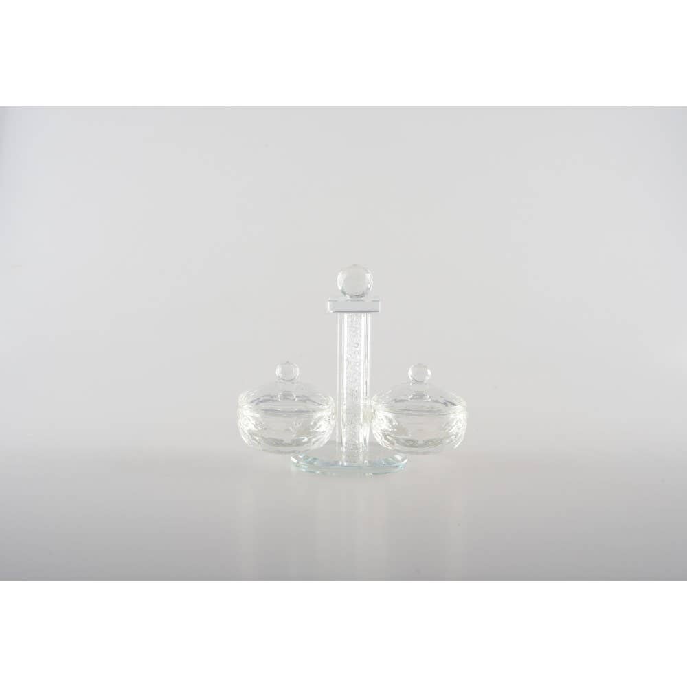 AULICA - Venta al por mayor Juegos de salero y pimentero - Salero y pimentero redondos de cristal2