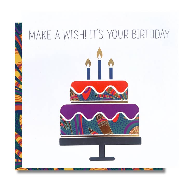 Kuchenstimmung | Vibrance-Kollektion - Geburtstagskarte für den Großhandel von AfroTouch Design