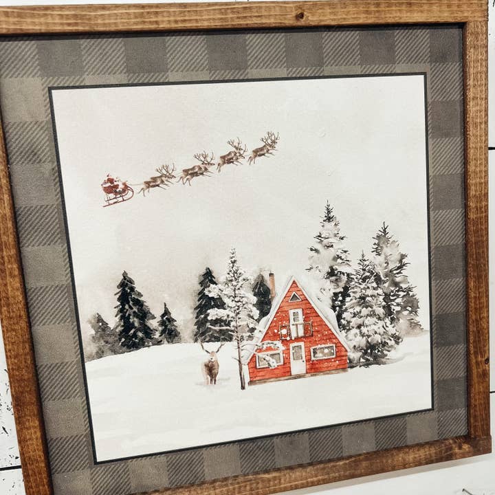 The Rustic Charm - Wholesale Sign - Christmas. Santa. Reindeer. Winter. Holiday Sign. Wood sign.