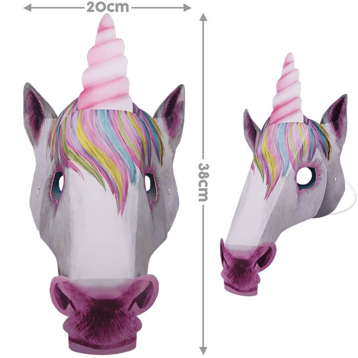 BeeSmartToys – wholesale Leksaksset - Barn – Djur Mask Pack 4: Tiger, Enhörning, Räv & schimpans