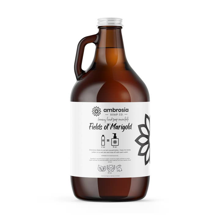 BULK: Foaming Hand Soap Concentrate, Fields of Marigold for wholesale by Ambrosia Soap Company