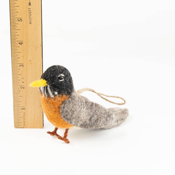 The Winding Road - Wholesale Ornament - Ornament - Felt Bird - Robin3