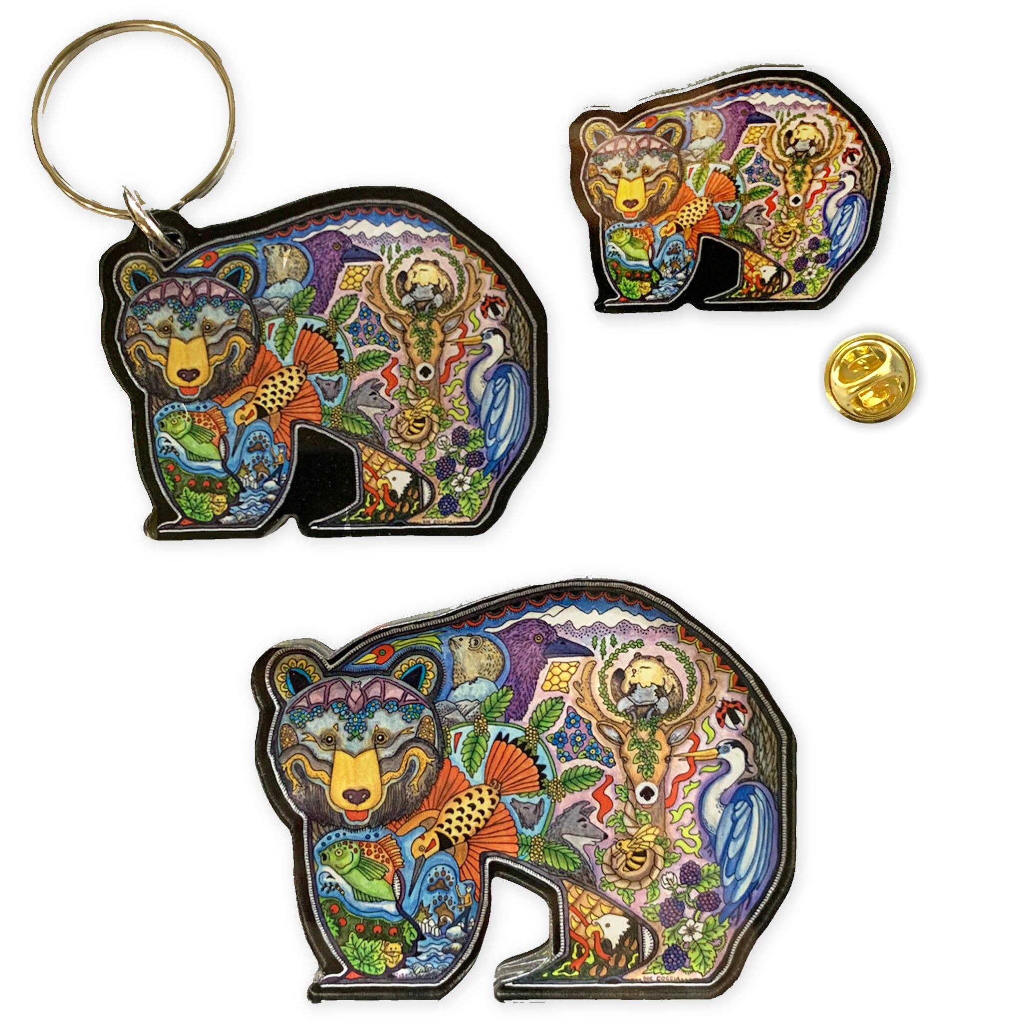 EarthArt International – wholesale Magnet – Black Bear 2 Magnets, Keychains and Pins2