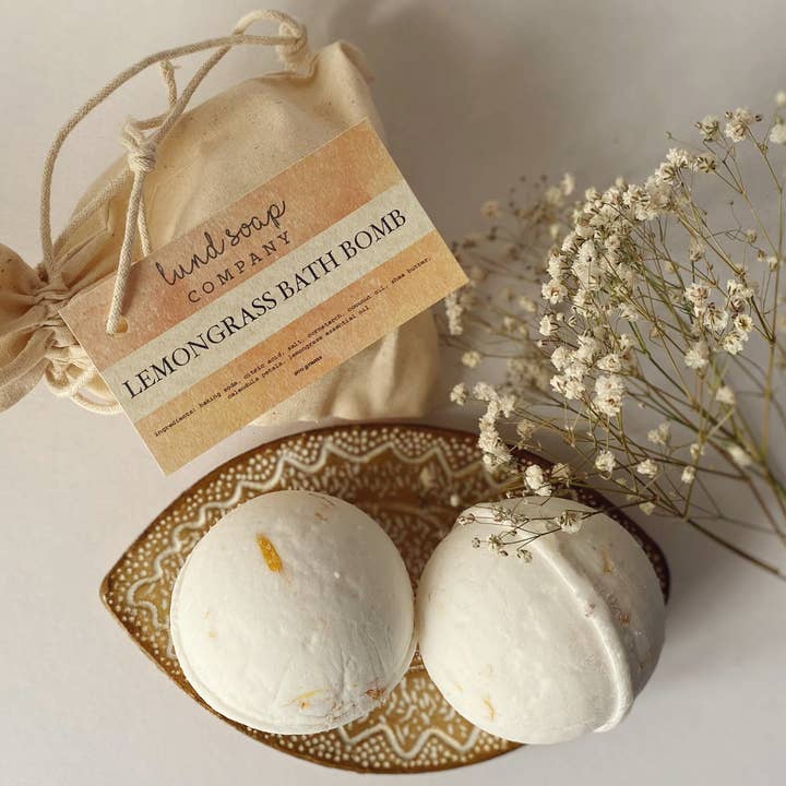 Lemongrass Bath Bomb for wholesale by Lund Soap Company