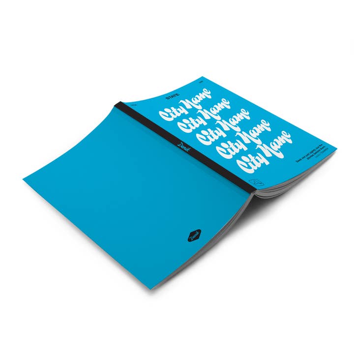 Denik - Wholesale Notebook - Blue Typography Personalized Namedrop Classic Notebook