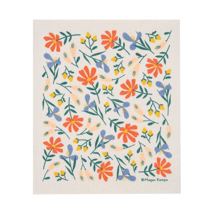 Swedish Dishcloth - MK Mayflowers White for wholesale by Cose Nuove