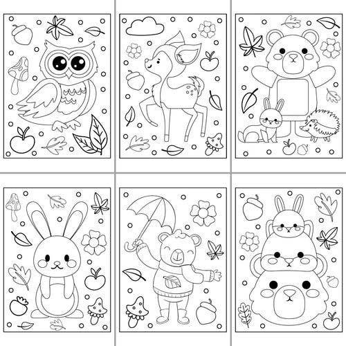 ColorFall Editions - Vendita all'ingrosso Libro da colorare e attività - Bambini e neonati - Libro da colorare animali d’autunno per bambini5