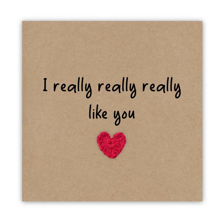 Jag gillar verkligen dig-kort, Alla hjärtans dag, Bröllopsdag, årsdag för wholesale av Fifi's Handcrafted