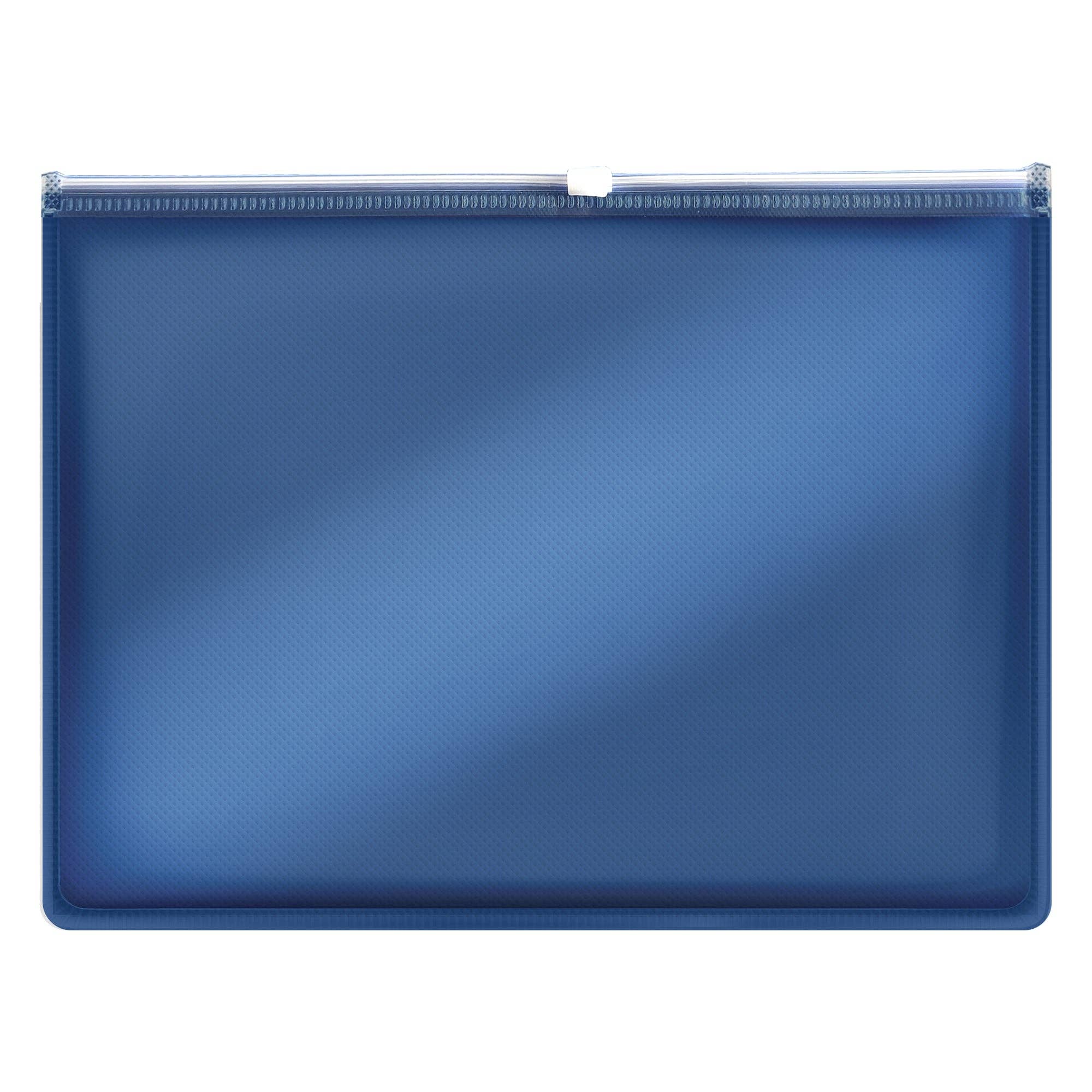 Ledsone - Wholesale Folders - 12 Pack Plastic Thick Zipper Document File Waterproof Folder ~528615