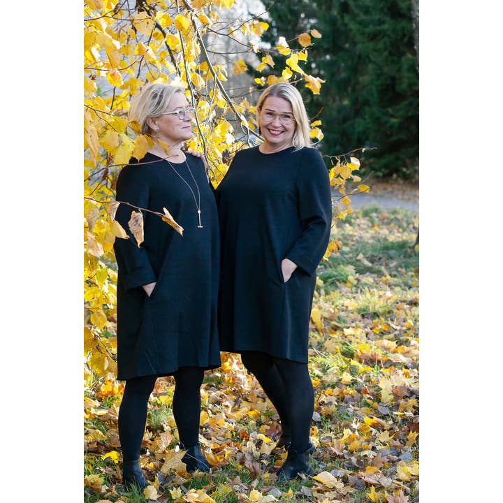 Martta Tunika Schwarz für den Großhandel von Fitzgrey