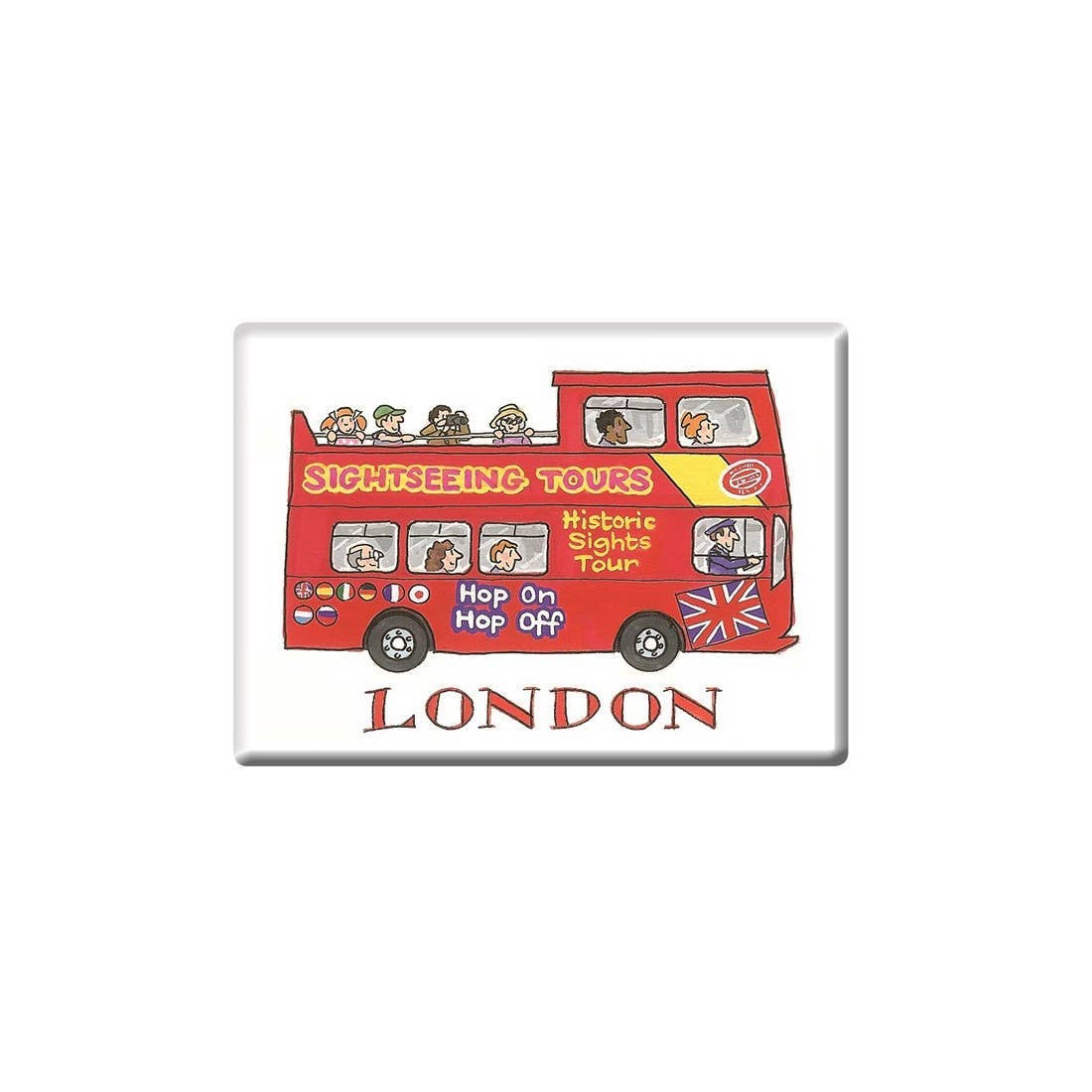 Alison Gardiner US - Wholesale Magnet - Sightseeing Bus, London Fridge Magnet0