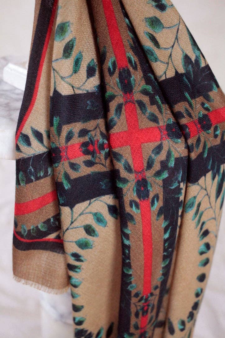 Lyon Roark - Wholesale Scarf - Women's - Victoire, Camel: Classic3