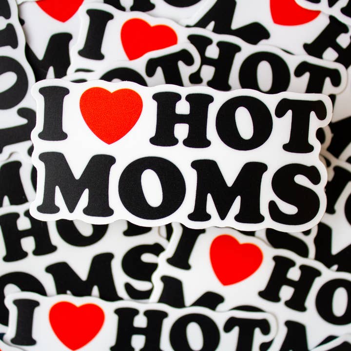 Pegatina de vinilo "Amo a las mamás sexys" para venta al por mayor de UgliStuffs