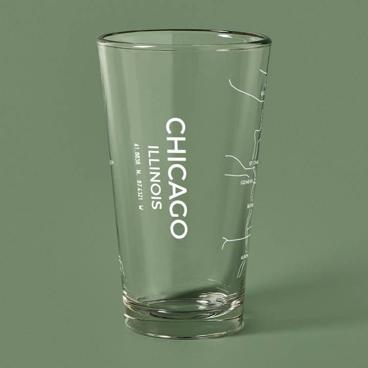 THE PINT - Chicago Map, 16oz for wholesale by NARBO